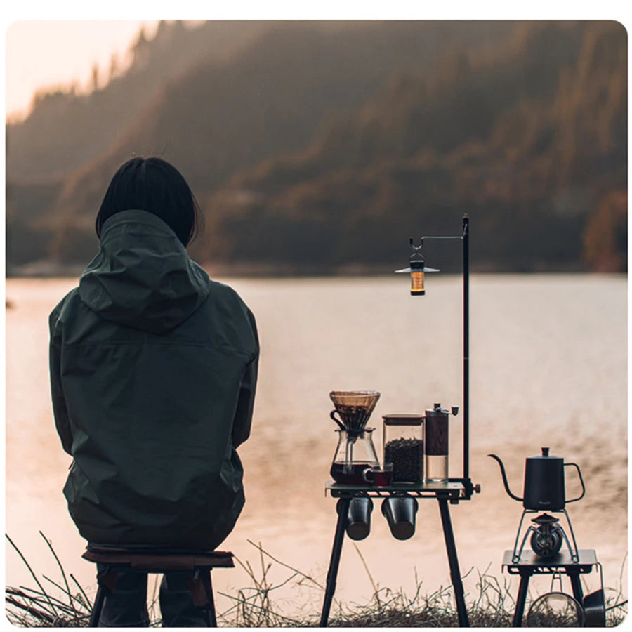 Outdoor Table And Chair Dual-Use Table, Liftable Portable Stool Outdoor Fishing Camping Chair Desk