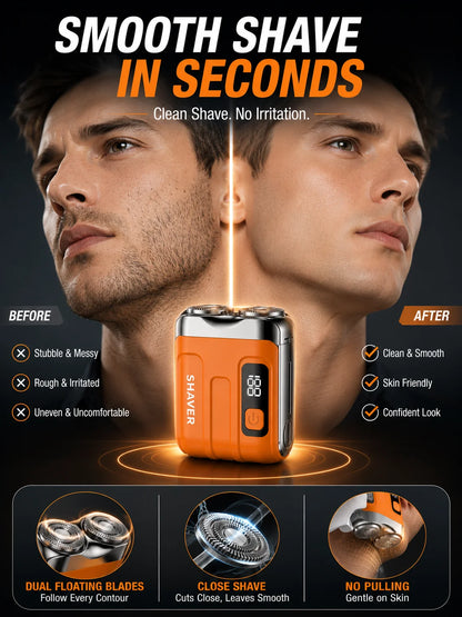 Electric Shaver Waterproof men,mini portable electric shaver accessories,rechargeable heads replacement