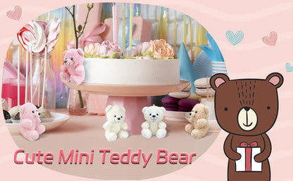 Mini Teddy Bear Bulk,Small Stuffed Animal Toy, Soft Plush Mini Teddy Bears for Baby Shower Graduation Wedding Birthday Party