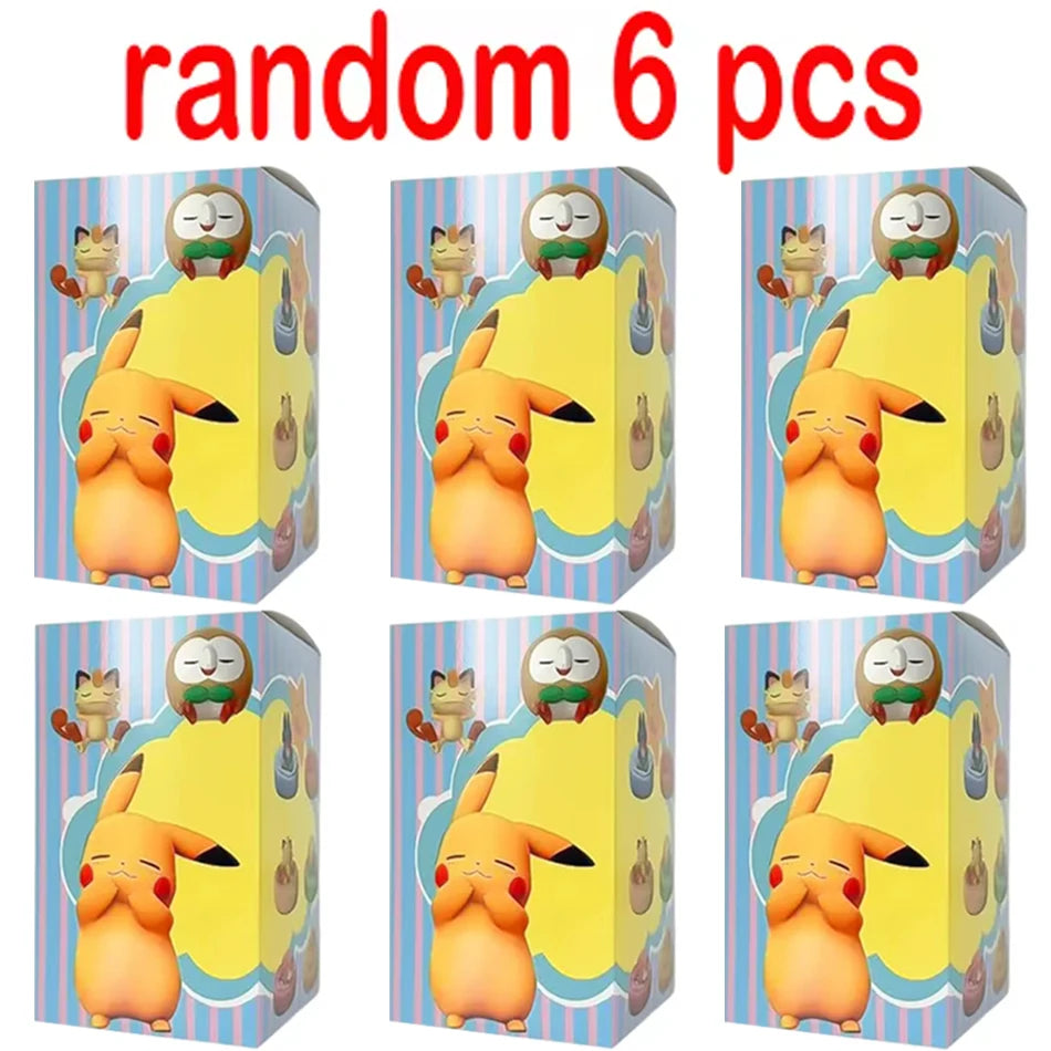 1-9pcs Anime Pokémon Eevee Figure Blind Box Toy Multi Form Series PVC Model Desktop Decoration Birthday Halloween Christmas Gift