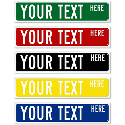Custom Street Sign, Personalized Metal Sign For Office Workplace Home Yard Road, Custom Your Text Signs for Outdoor 16x4 Inches