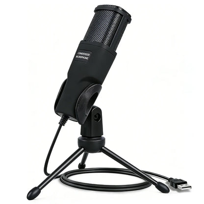 USB Computer Microphone, Condenser PC Mic for Podcasting, Streaming, Vocal Recording, Compatible with PC & Laptop, PS4/5