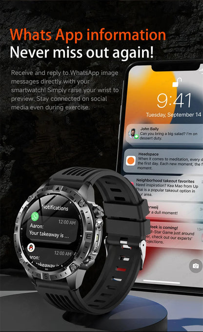 Smart Watch Men GPS Track 30 meters Swim Waterproof  Sports Fitness GPS Precise Positioning Offline Map 2GB Memory Smart Watchs