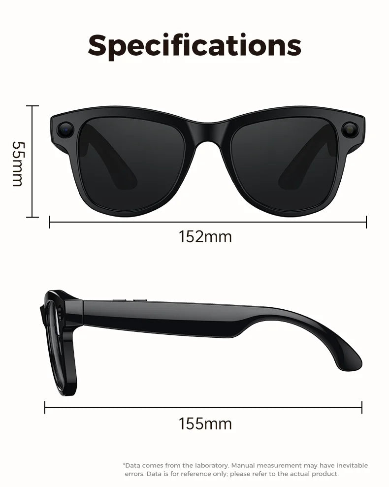 2026 Smart AI Glasses 4K HD Camera M02 Ultra ChatGPT 3600mAh Charging Case Power Bank 32GB Translation Music Video Sunglasses