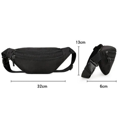 New Fashion Chest Bag For Men Black Waist Bag High Quality Women Shoulder Bag Multifunction Male Fanny Pack Crossbody Small Bag