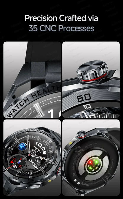 Smartwatch ECG High-End dla mężczyzn Ciśnienie krwi Lipidy Tlen we krwi Analiza ciała Kwas moczowy Monitor Zdrowia Smartwatch dla mężczyzn i kobiet