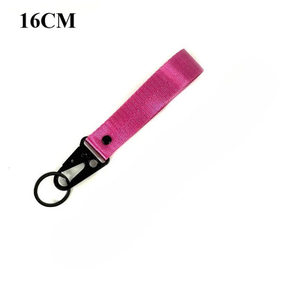 Custom Logo Ribbon Fabric Keychain for Motorcycle Personalize Eagle Beak Motor Car Key Chain Ring Men’s Women’s Webbing Keyring
