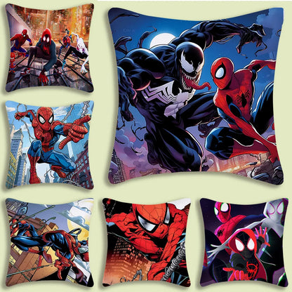 Spider-Man mascot Pillow Covers Cartoon Sofa Decorative Home Double-sided Printing Short Plush Cute Cushion Cover