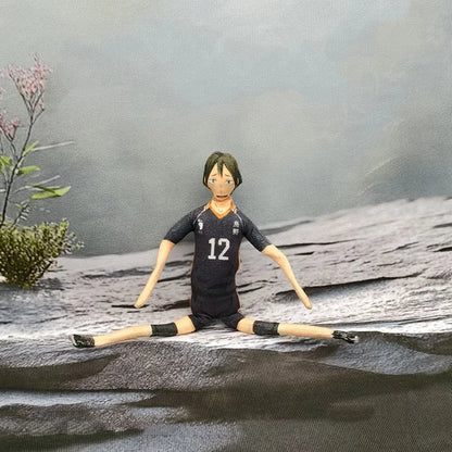 Anime Haikyuu Hinata Shoyo Kozume Kenma Cosplay Cotton Doll Iron Wire Skeleton Twistable Abstract Cartoon Figure Funny Dolls