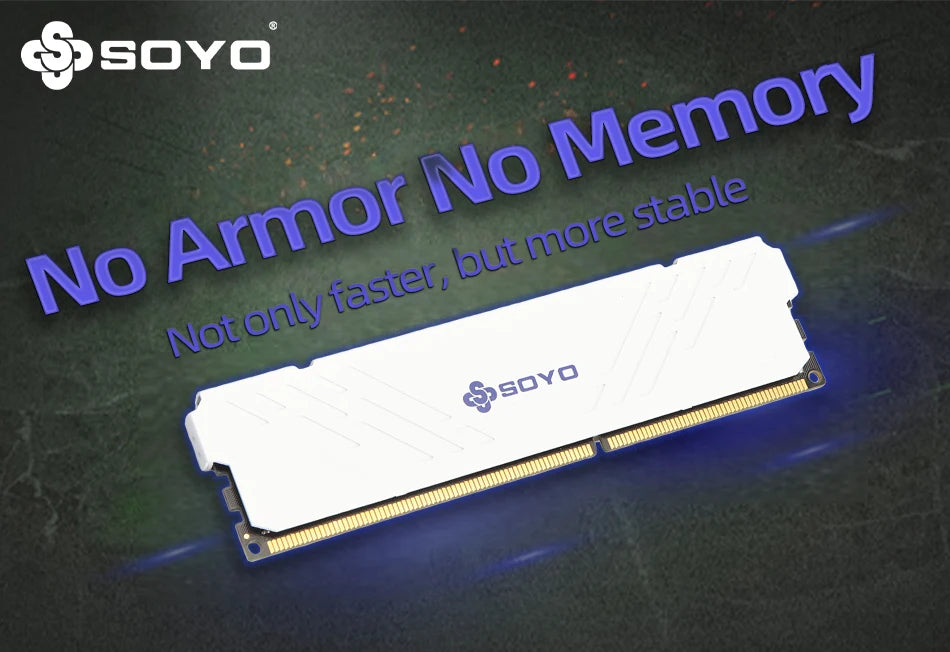 SOYO 8GB DDR3 1600MHZ memoria ram 240-Pin 1.5V for Desktop PC Memory RAM no ECC black white red intel AMD 64BIT