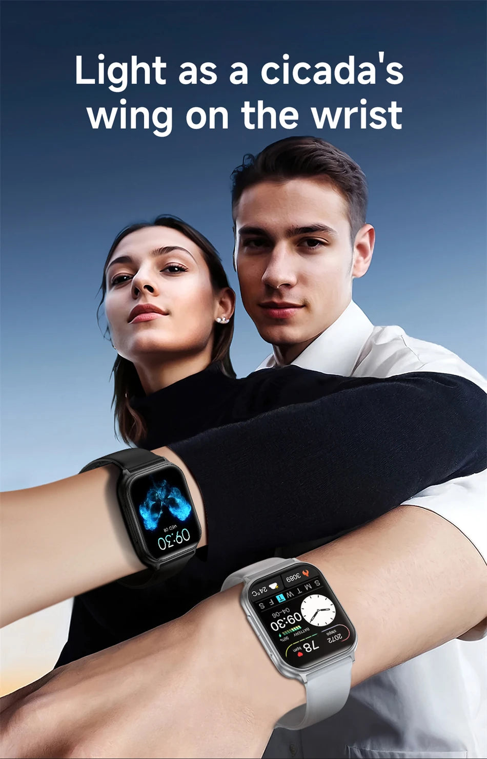 1.83" Smart Watch Sleep Heart Rate Monitor BT Call Messages Notifications Sports Fitness Tracker Watch for Women Men Android iOS