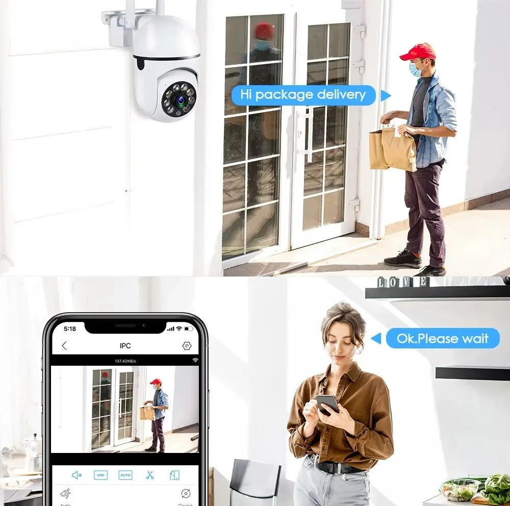 v360 pro WiFI IP Smart Camera 8MP HD Color Night Vision Wireless Home Security Camera 2-Way Sound And Motion Push Notification