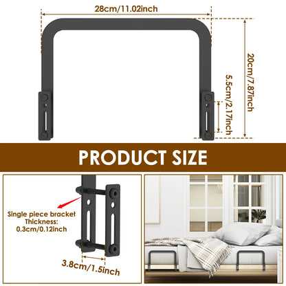 2Pcs Nonslip Mattress Gaskets Mattress Metal Retainer Adjustable Slide Stopper Enhanced Mattress Stability For Metal Bed Frames
