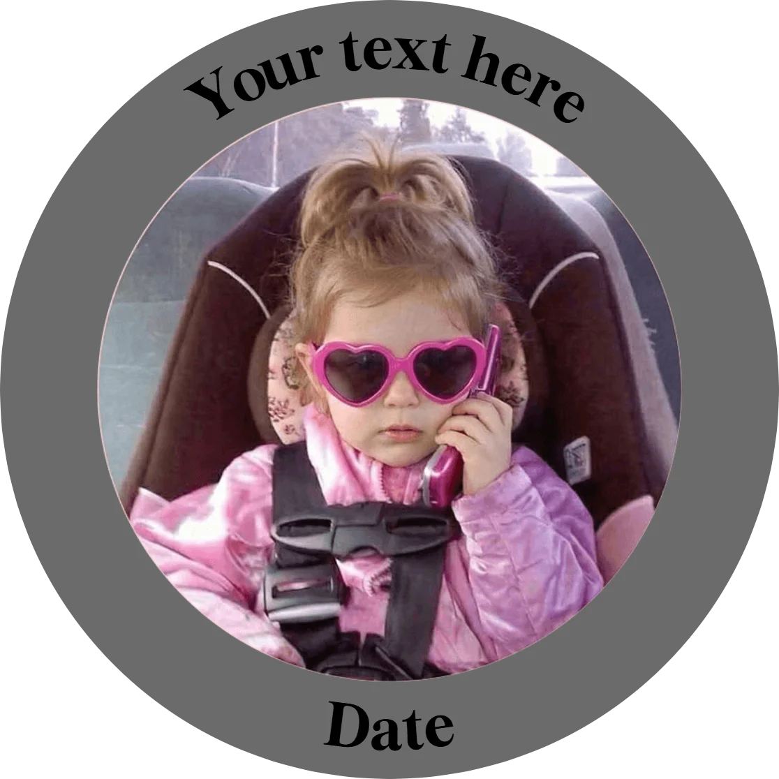 Custom Photo Stickers Personalized Waterproof Round Text Labels Custom Image Birthday Party Gift Wrapping Decor DIY Souvenir Kit