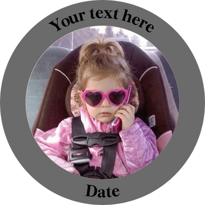 Custom Photo Stickers Personalized Waterproof Round Text Labels Custom Image Birthday Party Gift Wrapping Decor DIY Souvenir Kit