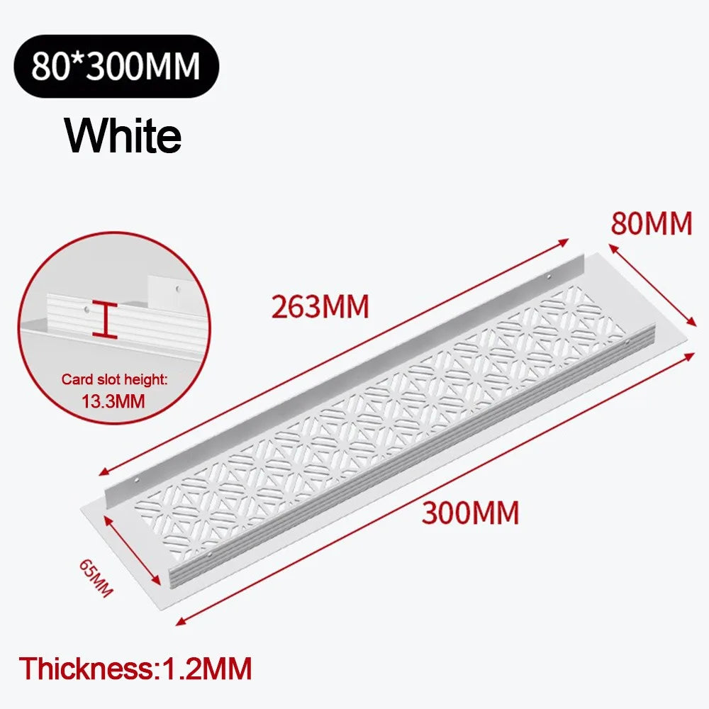 Aluminum Alloy Vents Cover Rectangle Louver Air Vent Decor 50/80mm Wide Breathable Mesh Hole Ornaments