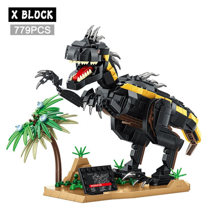 Dinosaur Toys Jurassic Park Indominus Rex Dinosaur World Building Blocks Mosasaurus Tyrannosaurus Bricks DIY Toys Children Gifts