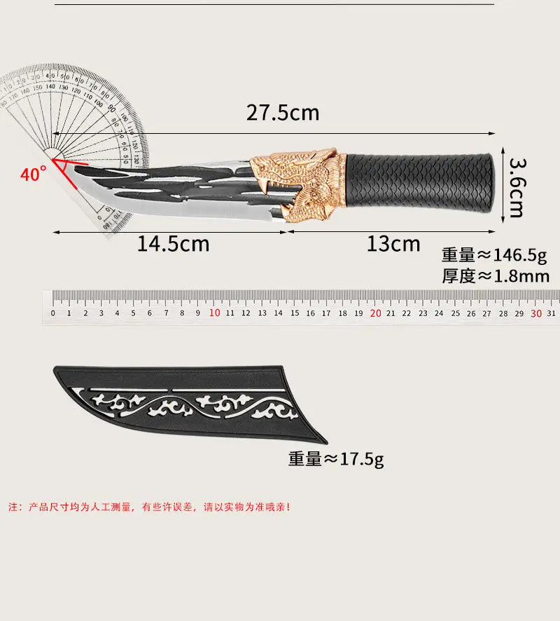 Multi-Purpose Kitchen Knife for Meat BBQ Cooking Knife Fishing Boning Knife Stainless Steel Butcher Knife Pastic Handle