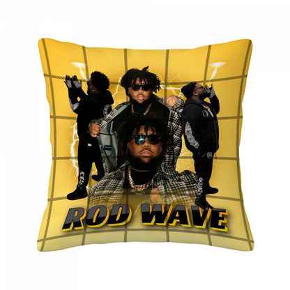 Hip Hop Rapper Rod Wave Pillowcase Pillow Covers Decorative Cushions Cover Sleeping Pillows Room Decorating Items Anime Home