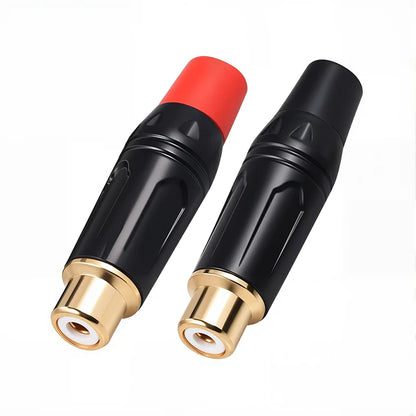 2/4/8PCS RCA Plug Connectors Adapter Coaxial Cable Audio Jack Gold Plug Male No Solder Speaker Connector