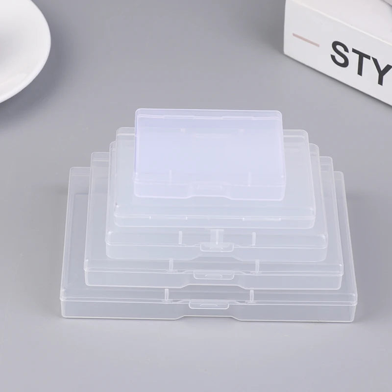 Transparent Plastic Box Rectangular Translucent Packing Box Storage Organizer Case Dustproof Durable Strong Jewelry Container