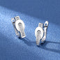 925 Sterling Silver Earrings Jewelry High Quality Retro Simple Pattern Purple White Zircon Earrings Hot Sale