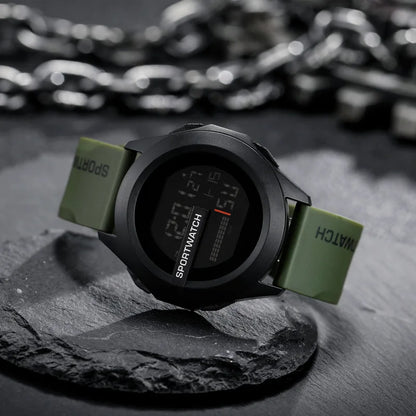 YIKAZE Men Sport LED Watches Top Brand Men Digital Clock Multi-Functional Rubber Man Fitnes Athlete Timekeeping Electronic Watch