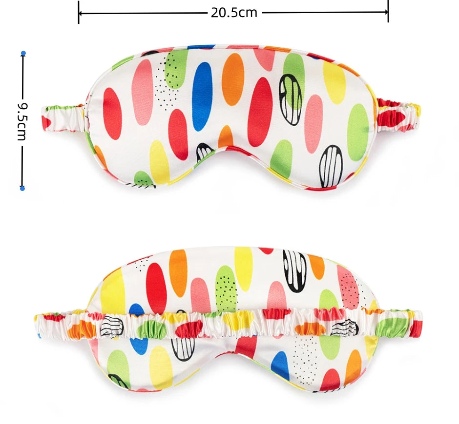 Imitated Silk Eye Mask Shading Sleep Eye Mask Eyepatch Travel Relax Cover Eyeshade Sleeping Aid Eye Mask Eye Care Health Tools
