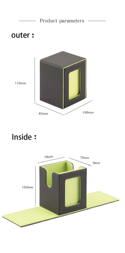 New window 100+ card box card storage box high-grade PU leather container game card holder collection card