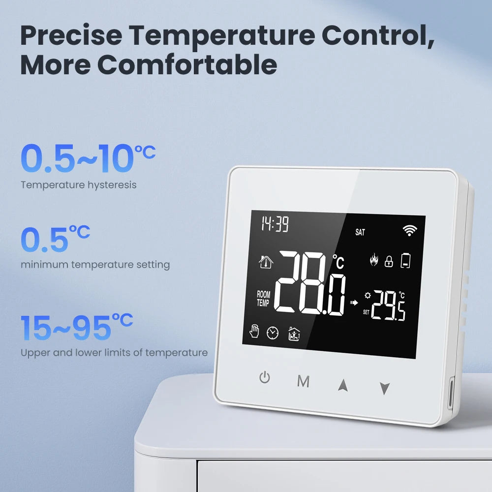 AVATTO WiFi/ZigBee Smart Thermostat Low Power Battery Water Gas Boiler Temperature Controller For Tuya Alexa Google Home Alice