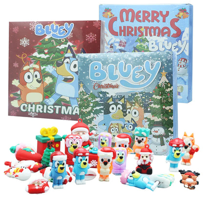 2026 New Bluey Blind Box Christmas Advent Calendar Christmas Blind Box 24-Day Countdown Surprise Box Children'S Toys Giftq