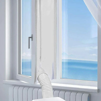 Universal Window Seal, Portable, Air Conditioner And Tumble Dryer with Zip and Adhesive Fastener Works,Waterproof Window Seal