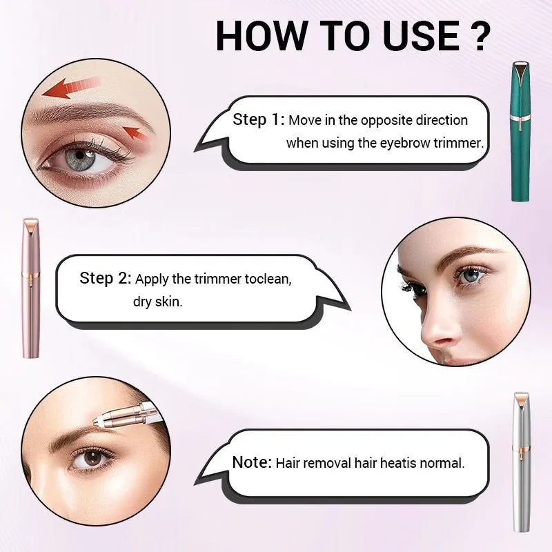 Eyebrow Trimmer Face Shaver Portable Eye Brow Epilation Safety Eyebrow Cutting Woman Makeup Tool Depiladora De Vello Facial C536