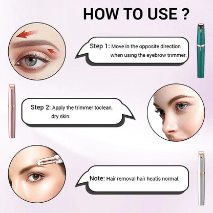 Eyebrow Trimmer Face Shaver Portable Eye Brow Epilation Safety Eyebrow Cutting Woman Makeup Tool Depiladora De Vello Facial C536
