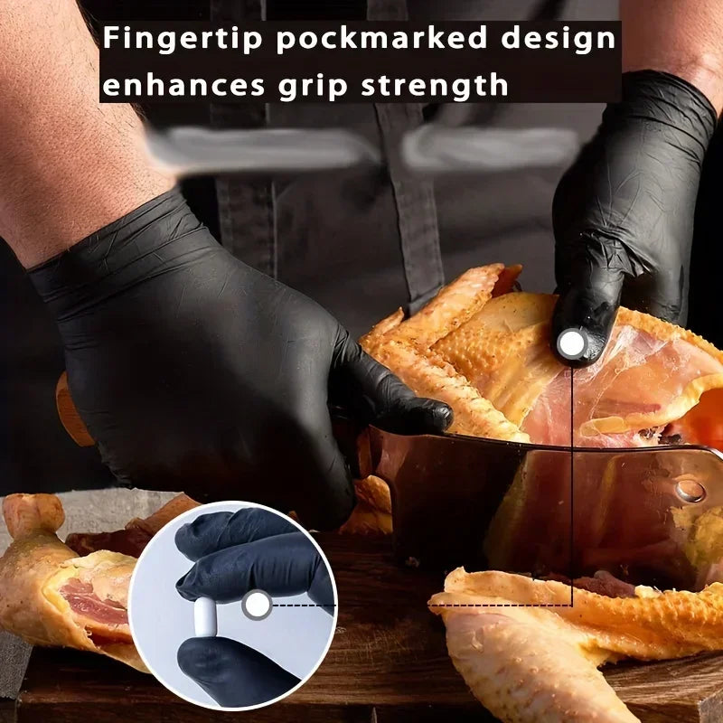 Black Nitrile Gloves Disposable Gloves for Household Cleaning Work Safety Tools Gardening Gloves Kitchen Cooking Tools Tatto
