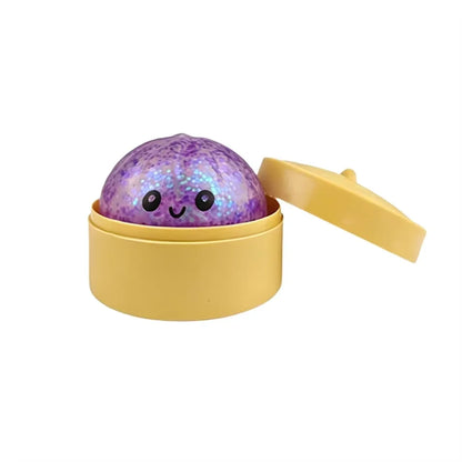 New 1-24pcs Glitter Dumpling Glitter Dumpling Squishy with Box Dumplings Sensory Squeeze Toy for Stress Relief