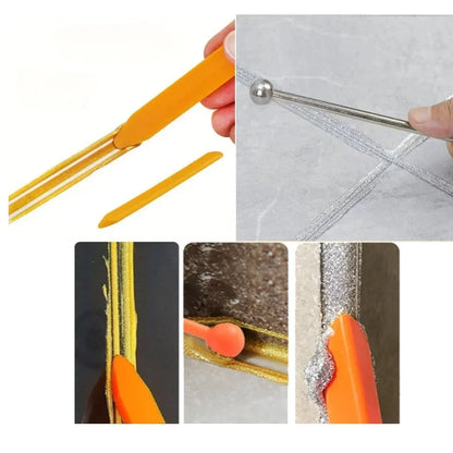 5 In 1 Silicone Scraper Sealant Smooth Remover Tool Set Caulking Finisher Smooth Grout Kit Floor Mould Removal Hand Tools /,'[\0