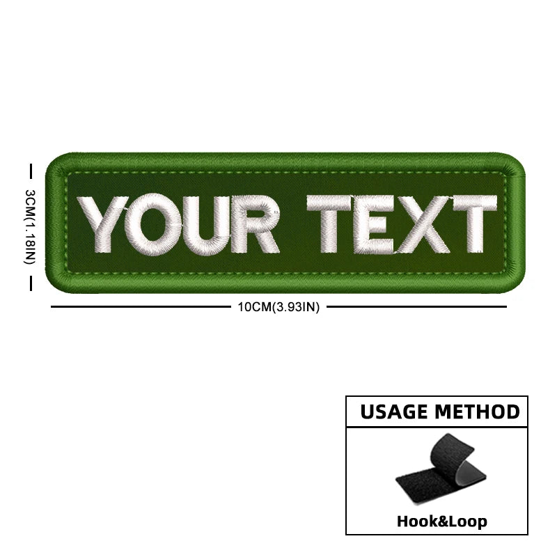 Custom Name Patch Color Matches Personalized Patches Embroidered Military Tactical Badge Stripes Emblems for Backpack Jacket