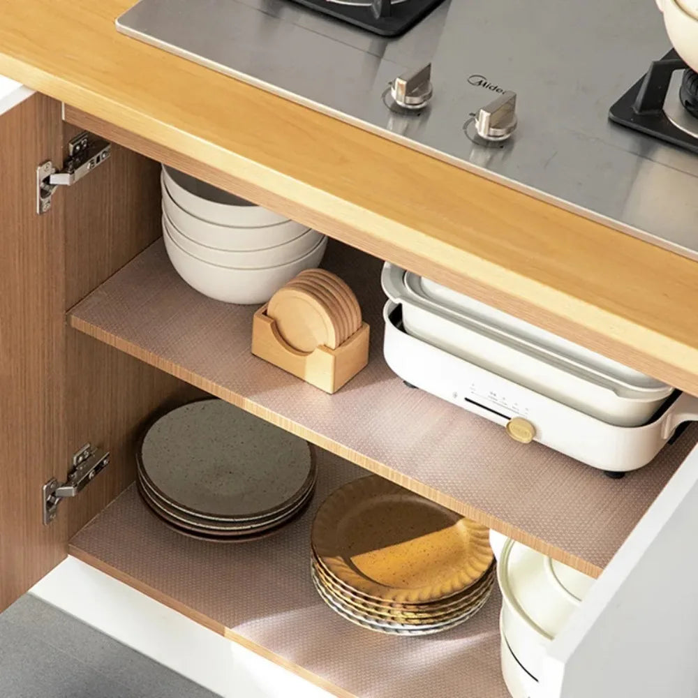 Drawer Liner Moisture Proof Cabinet Mat Waterproof Oil-proof Sticker Kitchen Cupboard Wardrobe Countertop Anti-mold Anti-dirt
