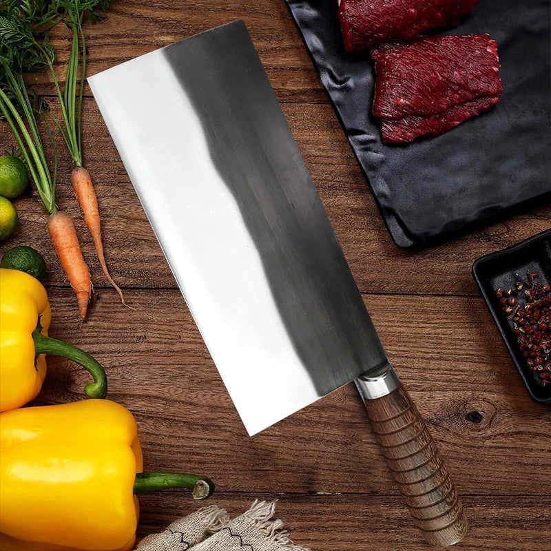 Handmade Forged Chinese Cleaver Knife Ultra Sharp Slicing Filleting Knives Chef Knife for Meat Vegetable Kitchen Cooking Tools