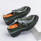 Platform Loafers Men Classic Casual Leather Shoes Men Dress Wedding Casual Business Shoes For Men Party Social Office Loafers