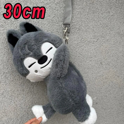 *SKZOO Kpop Plush Toys,Wolf Bear Foxes Duck Cartoon Cute Plush Animal Backpack Dolls, Large Messenger Bag, Throw Pillow, Gift