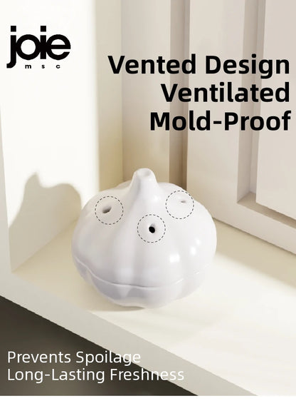 Joie Garlic Storage Box Moisture Proof Anti-mold Ventilation Ceramic Storage Jar Chili Ginger Storage Box Organizer