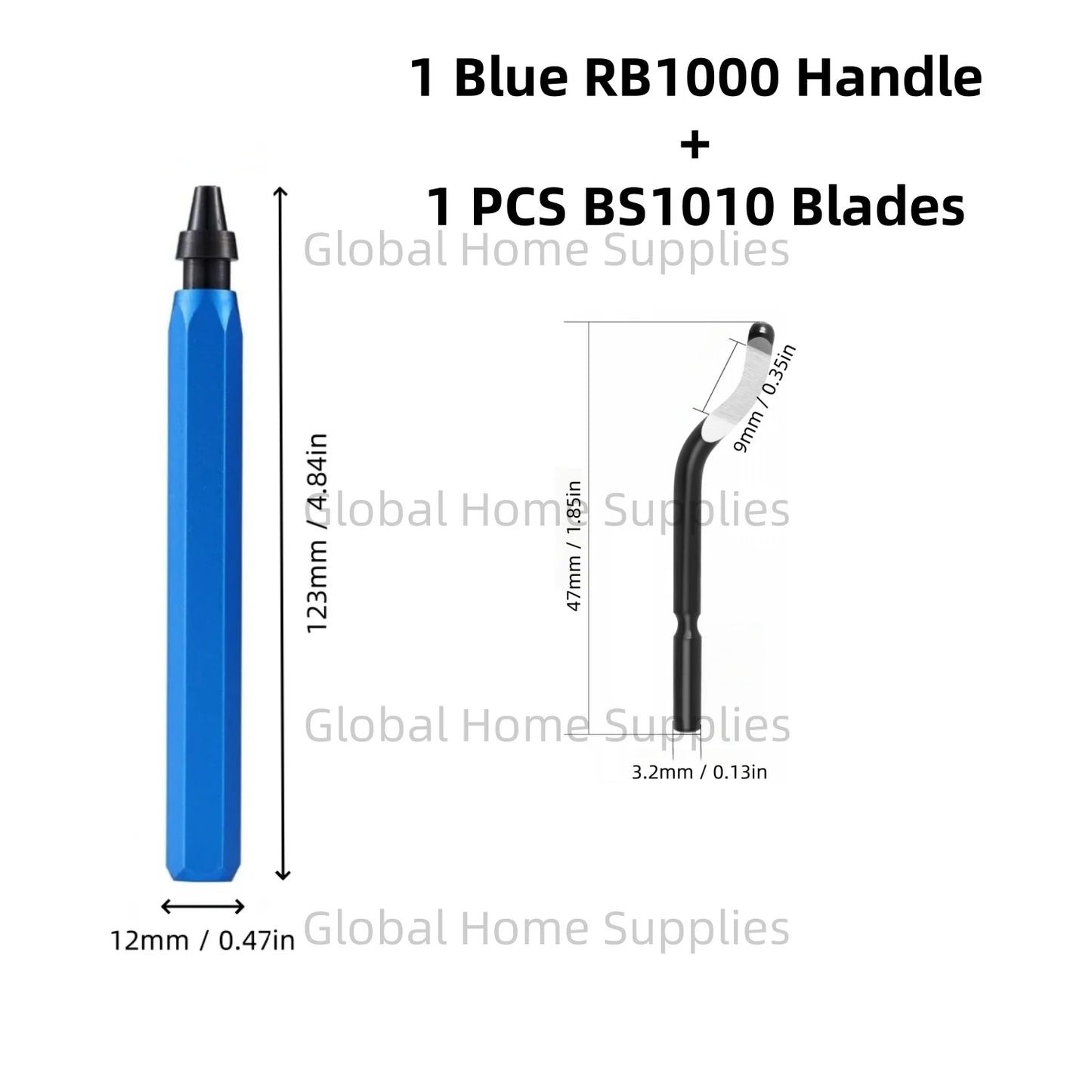 Deburring Tool Set RB1000 with Swivel Blades 1 or 11 PCS BS1010 BS1018 BK3010 BS3010 Metal Handle Deburr Tool Edge Burr Remove