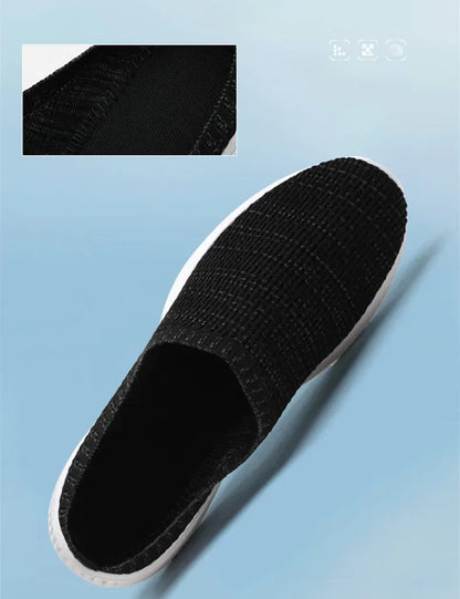 Summer Men Casual Shoes Mesh Loafers Breathable Half Slippers Outdoor Indoor Women Comfortable Fashion Couple Walking Sneakers