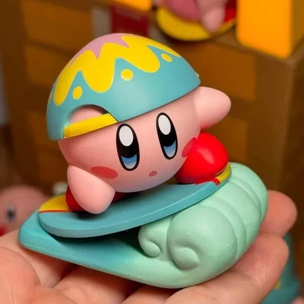 Q-version Anime Star Kirby Blind Box Handmade Beach Party Summer Surfing Tide Play Toy Baking Decoration Ornament Gift