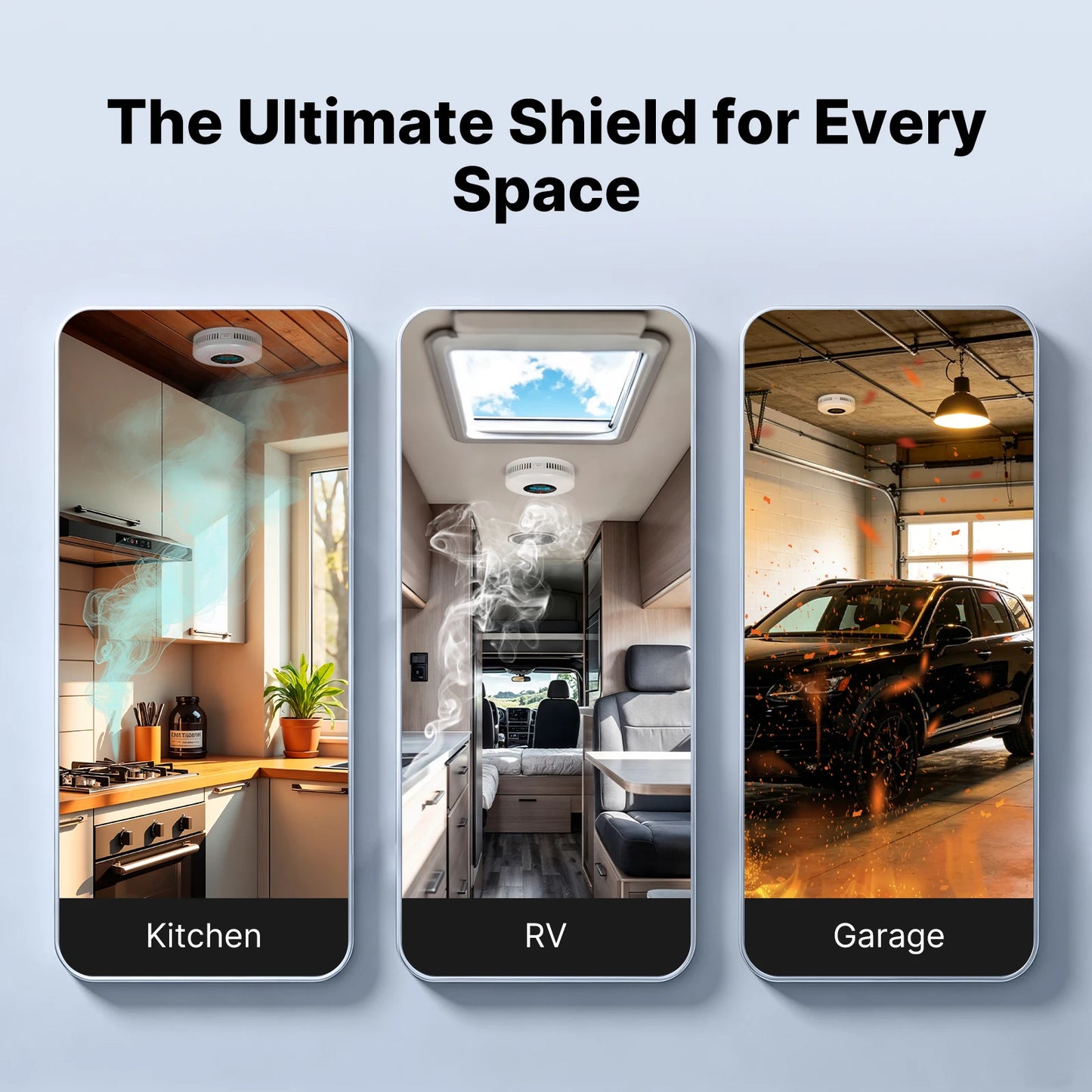 MOES Tuya ZigBee Smoke and Carbon Monoxide Detector 2-in-1 Smart CO Gas Alarm 85dB Siren Home Security App Remote Monitor Sensor