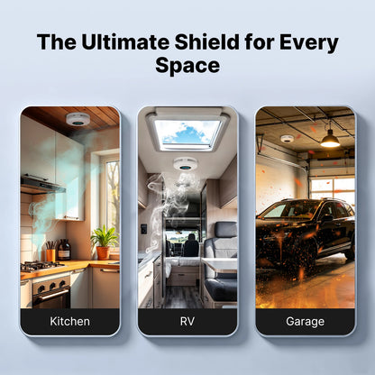 MOES Tuya ZigBee Smoke and Carbon Monoxide Detector 2-in-1 Smart CO Gas Alarm 85dB Siren Home Security App Remote Monitor Sensor