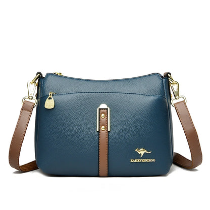 Brand Design Three Layers Fashion Shoulder Messenger Bags Luxury Soft Leather Crossbody Sac Quality Small Handbags and Purses