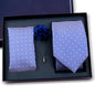 Elegant Ties For Men Classic Paisly Neck Tie Pocket Square Brooch Set With Gift Box Mens Business Wedding Suit Accessories